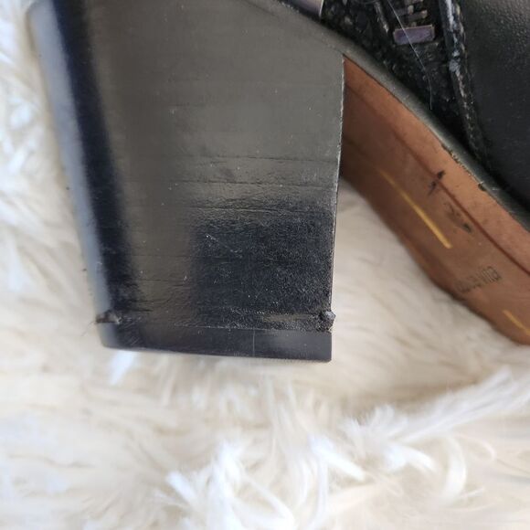 Dolce vita black leather bootie mixed finish leather - Picture 6 of 13